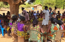 Party and Health Screening with Widows and the Elderly