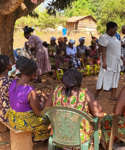 Party and Health Screening with Widows and the Elderly